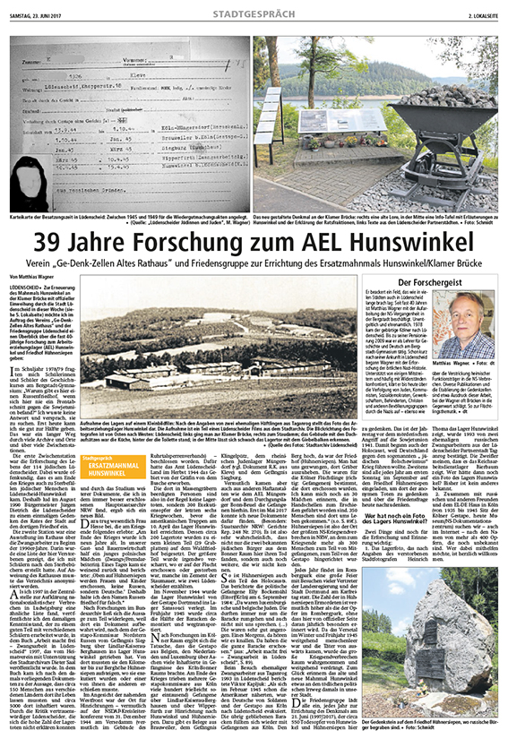 39 Jahre Forschung zum AEL Hunswinkel